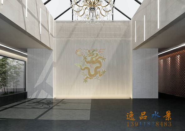 会所水幕墙效果图设计方案