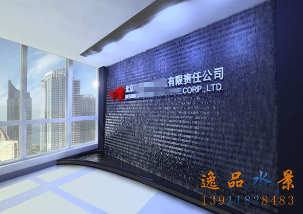 室内水景墙设计效果图