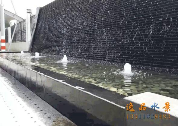 公司庭院流水景观墙装饰设计案例效果