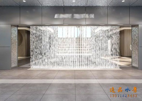 环保公司入口水幕水系景观设计参考图
