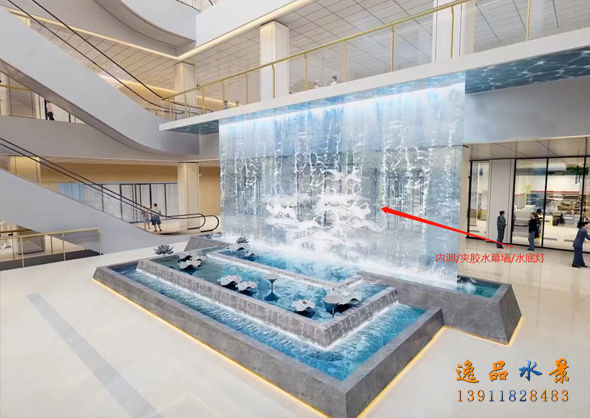 医疗机构水幕墙流水景观