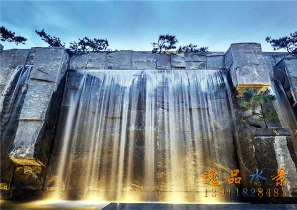 公园景区石材流水幕墙